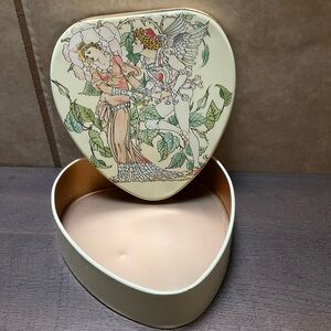 "Shakespeare's Garden IIi (rose)" by Walter Crane Flora's Feast heart shaped TIN